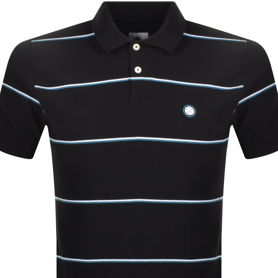 Pretty green striped polo shirt clearance